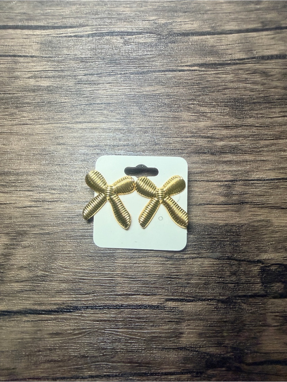 Gold Bow Stud Earrings - Women's Fashion Jewelry